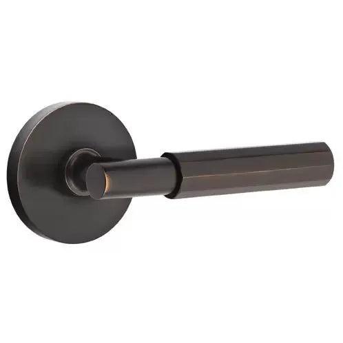 Emtek Faceted Lever with T-Bar Stem and Disc Rose by Emtek