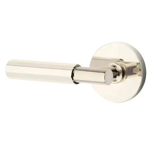 Emtek Faceted Lever with T-Bar Stem and Disc Rose by Emtek