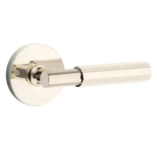 Emtek Faceted Lever with T-Bar Stem and Disc Rose by Emtek