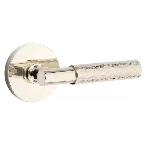 Emtek Hammered Lever with T-Bar Stem and Disc Rose by Emtek