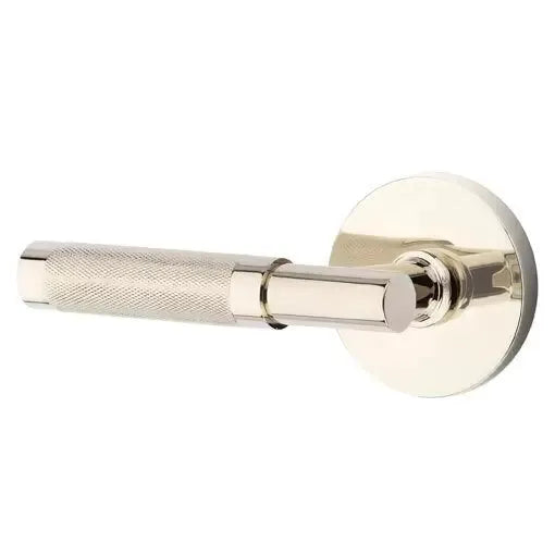 Emtek Knurled Lever with T-Bar Stem and Disk Rose by Emtek