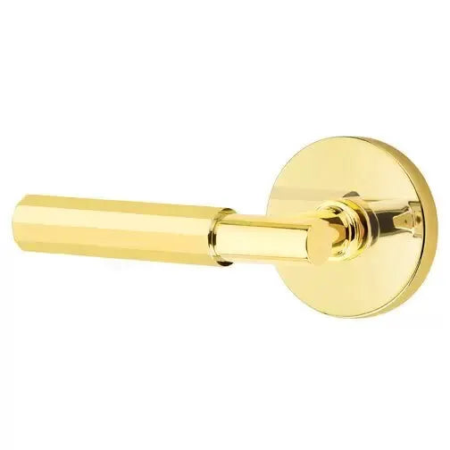Emtek Faceted Lever with T-Bar Stem and Disc Rose by Emtek