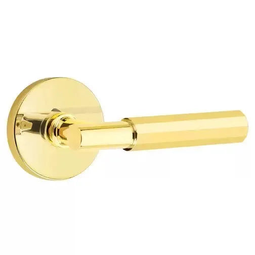 Emtek Faceted Lever with T-Bar Stem and Disc Rose by Emtek