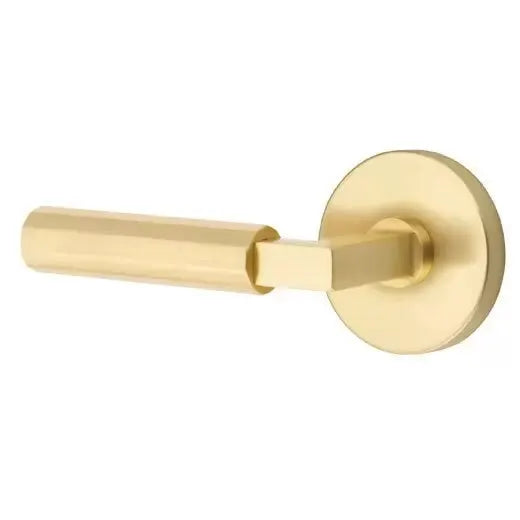 Emtek Faceted Lever with L-Square Stem and Disc Rose by Emtek
