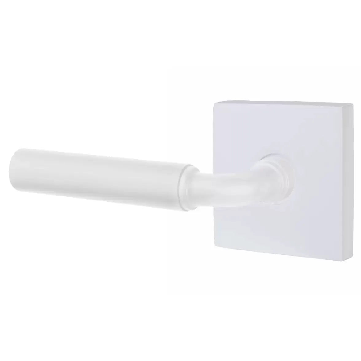 Emtek Smooth Lever with R-Bar Stem and Square Rose by Emtek