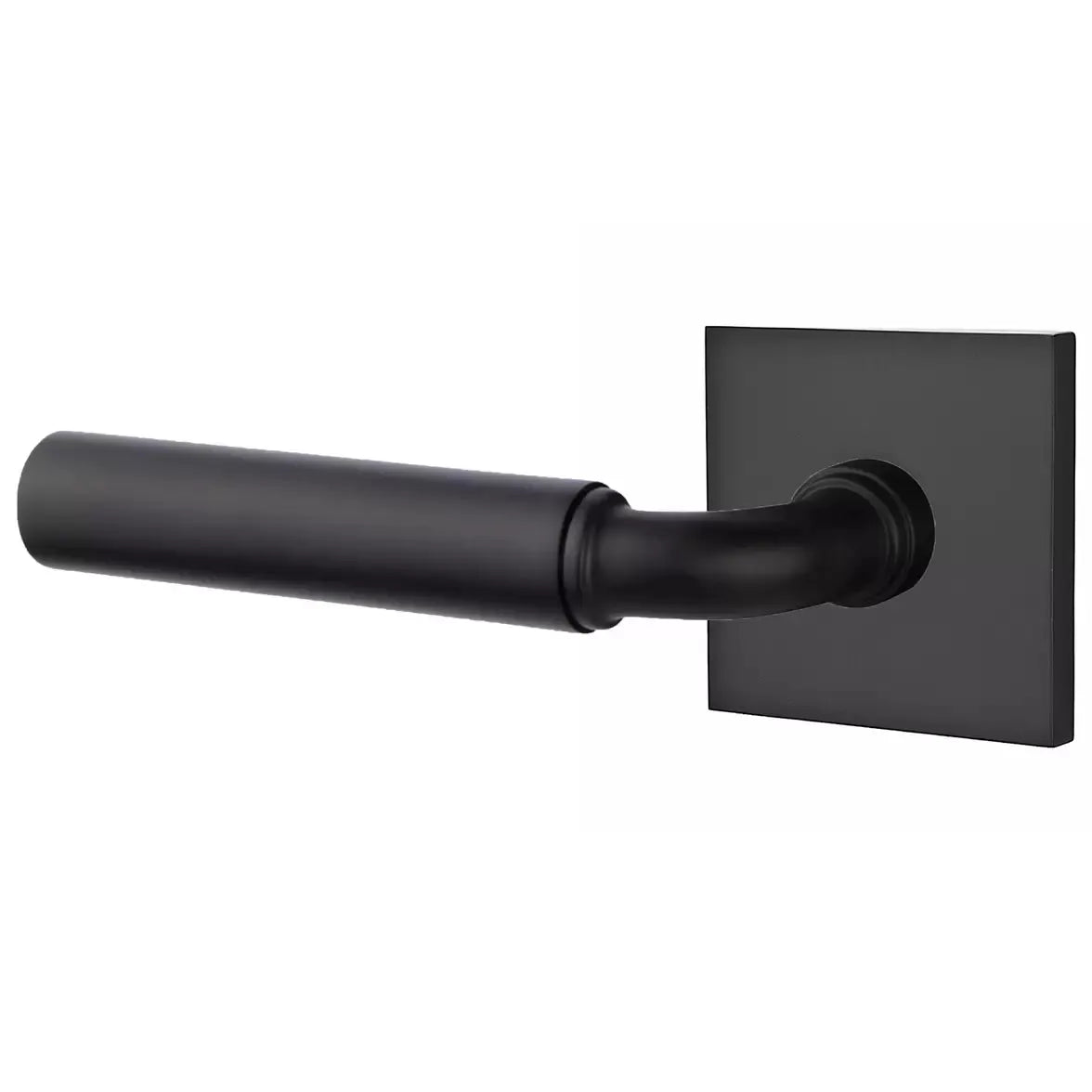 Emtek Smooth Lever with R-Bar Stem and Square Rose by Emtek