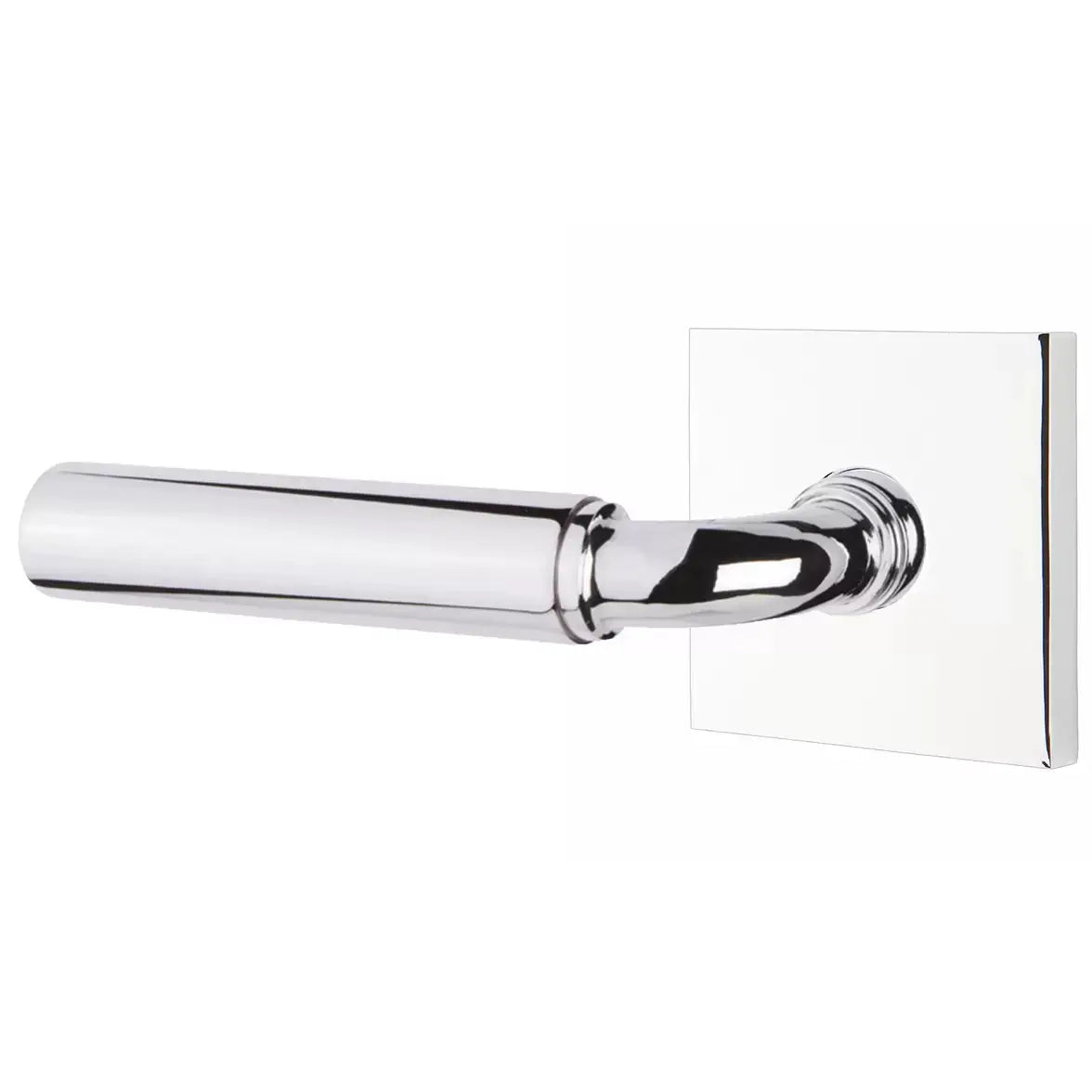 Emtek Smooth Lever with R-Bar Stem and Square Rose by Emtek