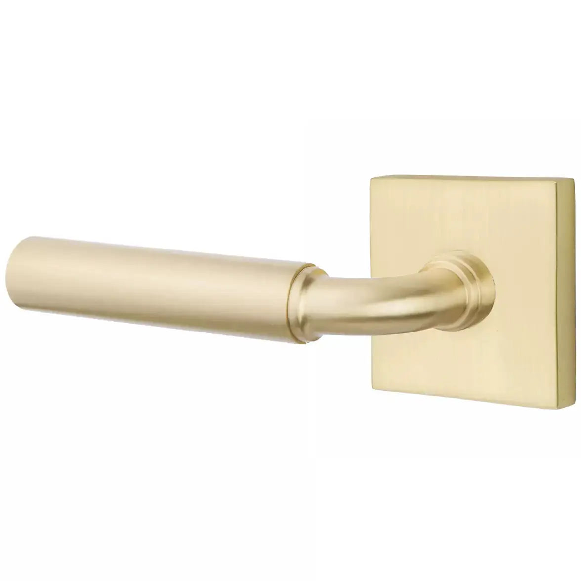 Emtek Smooth Lever with R-Bar Stem and Square Rose by Emtek