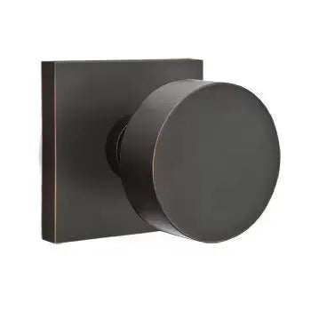 Emtek Round Door Knob and Square Rose by Emtek