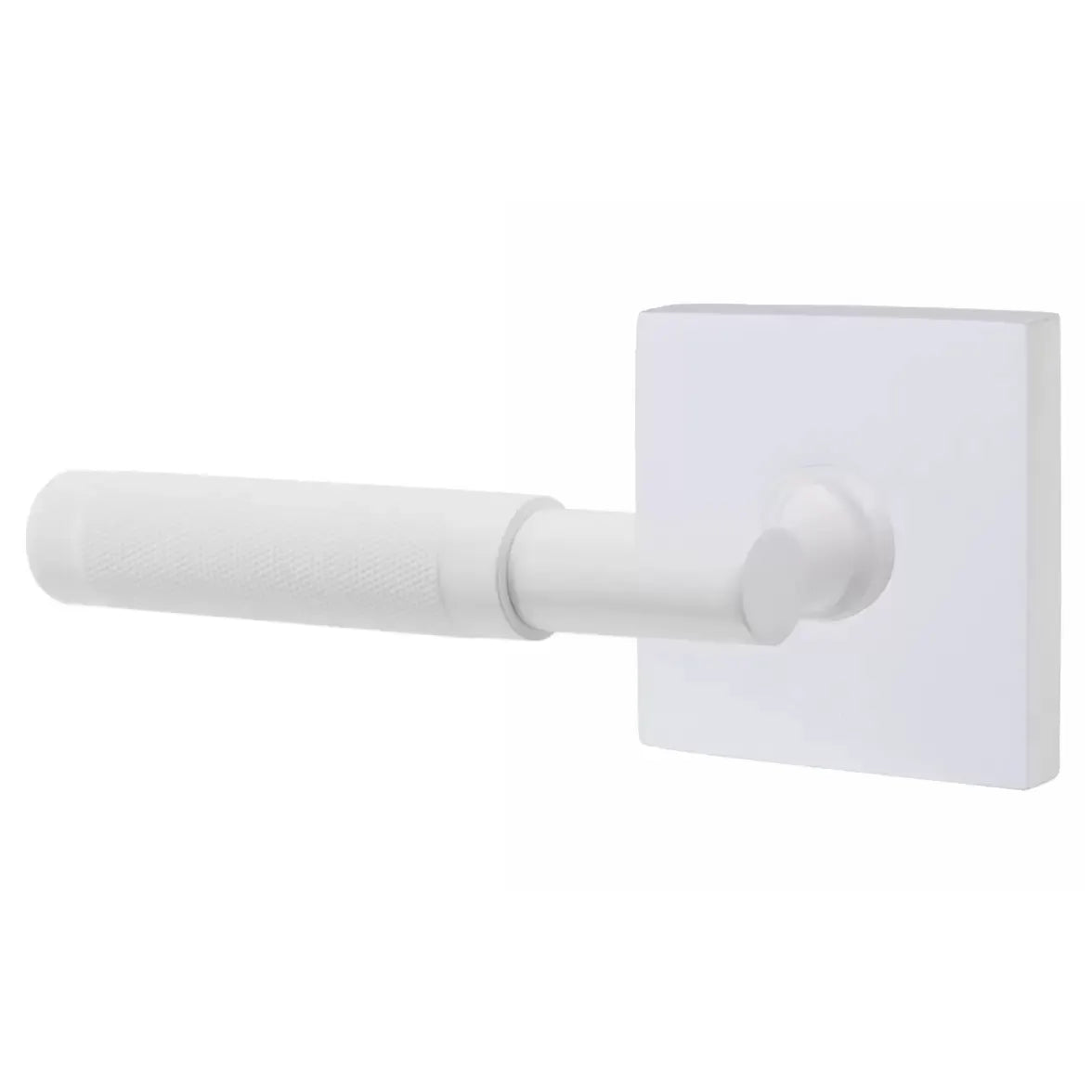 Emtek Knurled Lever with T-Bar Stem and Square Rose by Emtek
