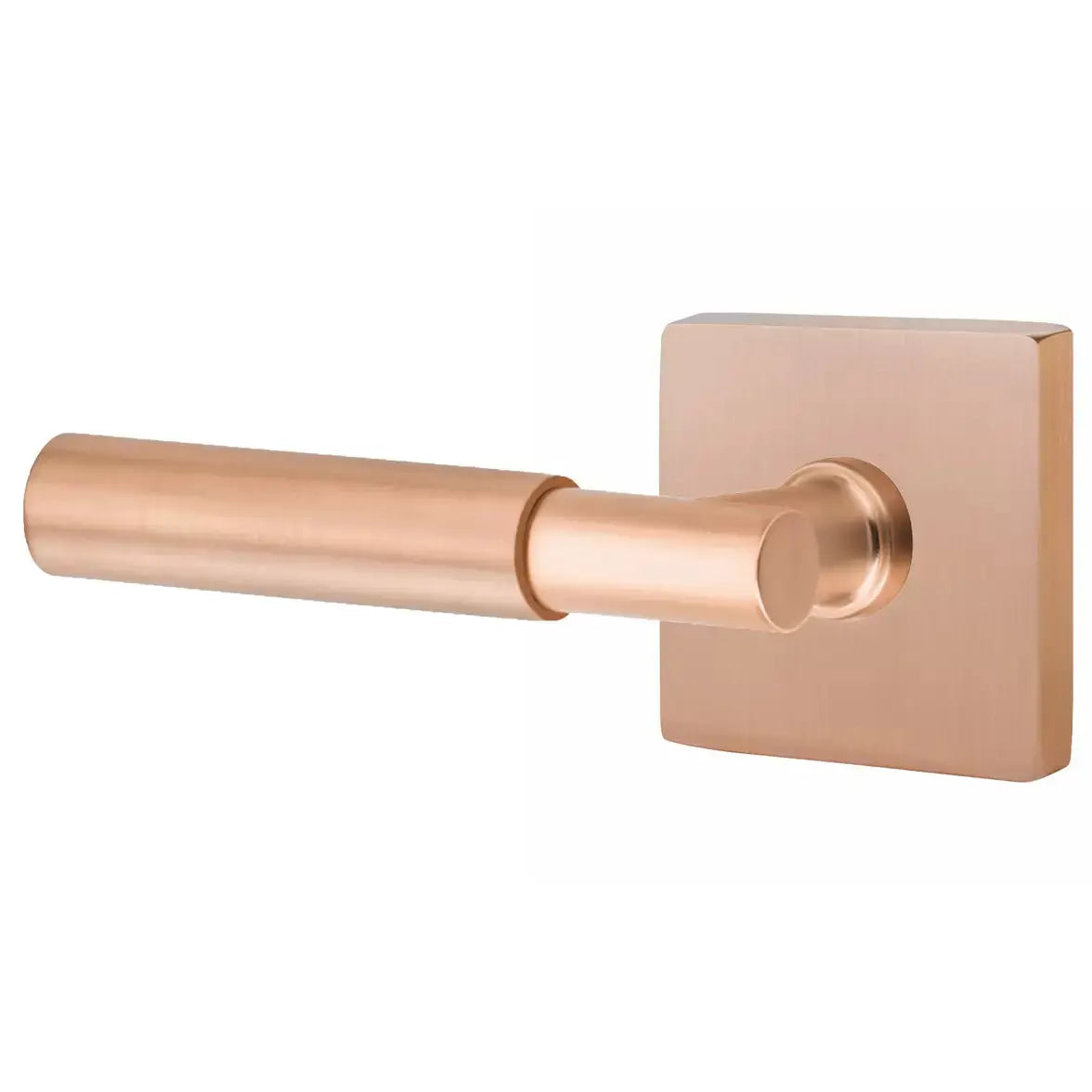 Emtek Smooth Lever with T-Bar Stem and Square Rose by Emtek