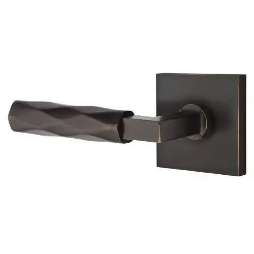 Emtek Tribeca Lever with L-Square Stem and Square Rose by Emtek