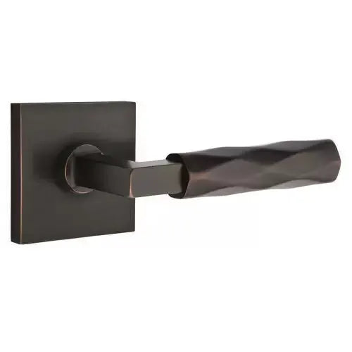 Emtek Tribeca Lever with L-Square Stem and Square Rose by Emtek