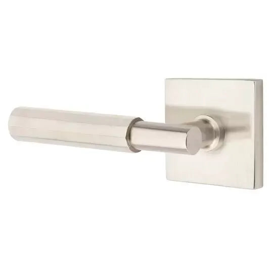 Emtek Faceted Lever with T-Bar Stem and Square Rose by Emtek