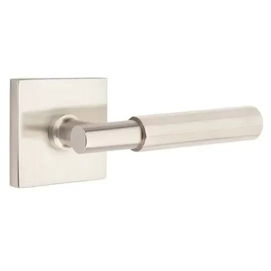 Emtek Faceted Lever with T-Bar Stem and Square Rose by Emtek
