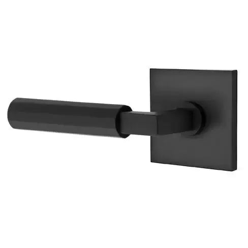 Emtek Faceted Lever with L-Square Stem and Square Rose by Emtek
