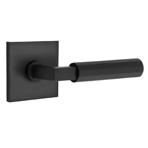 Emtek Faceted Lever with L-Square Stem and Square Rose by Emtek