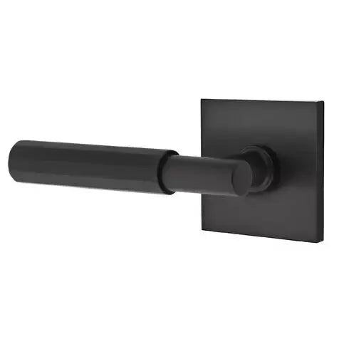 Emtek Faceted Lever with T-Bar Stem and Square Rose by Emtek