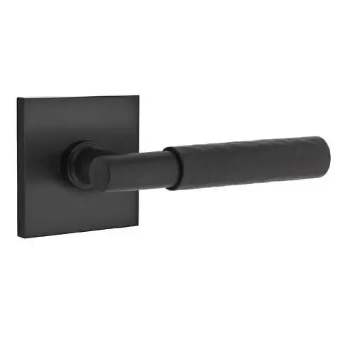 Emtek Hammered Lever with T-Bar Stem and Square Rose by Emtek