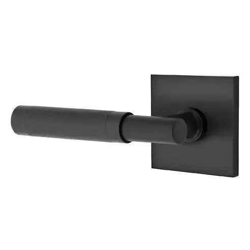 Emtek Knurled Lever with T-Bar Stem and Square Rose by Emtek