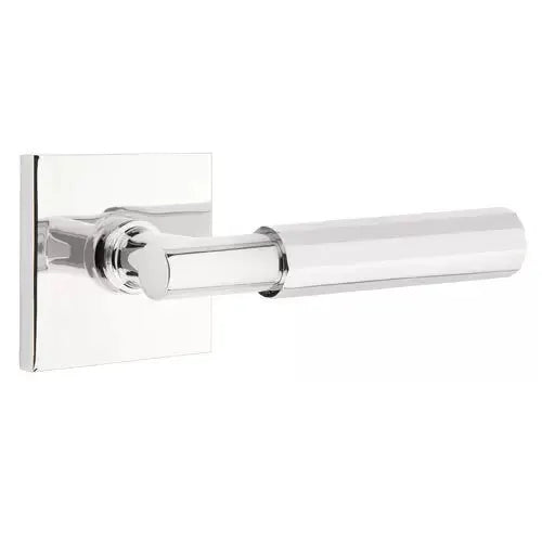 Emtek Faceted Lever with T-Bar Stem and Square Rose by Emtek