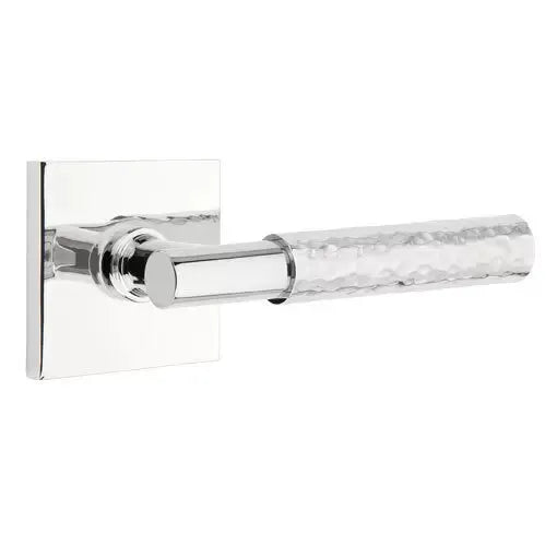Emtek Hammered Lever with T-Bar Stem and Square Rose by Emtek