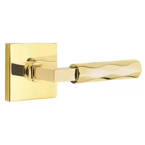 Emtek Tribeca Lever with L-Square Stem and Square Rose by Emtek