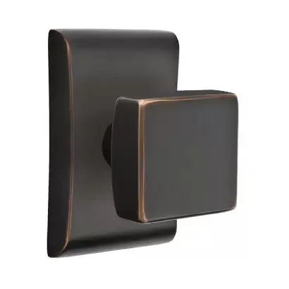 Emtek Square Door Knob and Neos Rose by Emtek