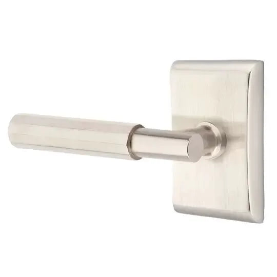 Emtek Faceted Lever with T-Bar Stem and Neos Rose by Emtek