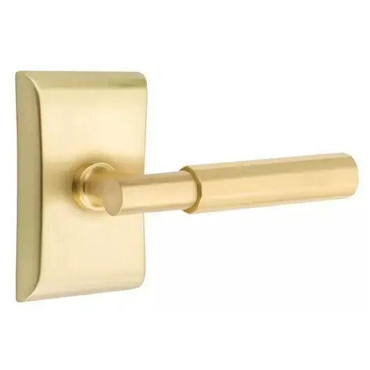 Emtek Faceted Lever with T-Bar Stem and Neos Rose by Emtek