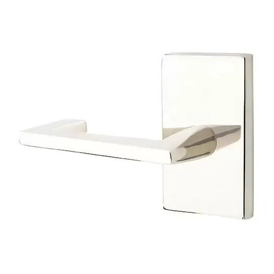 Emtek Argos Door Lever with Modern Rectangular Rose by Emtek