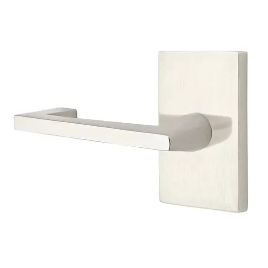 Emtek Argos Door Lever with Modern Rectangular Rose by Emtek