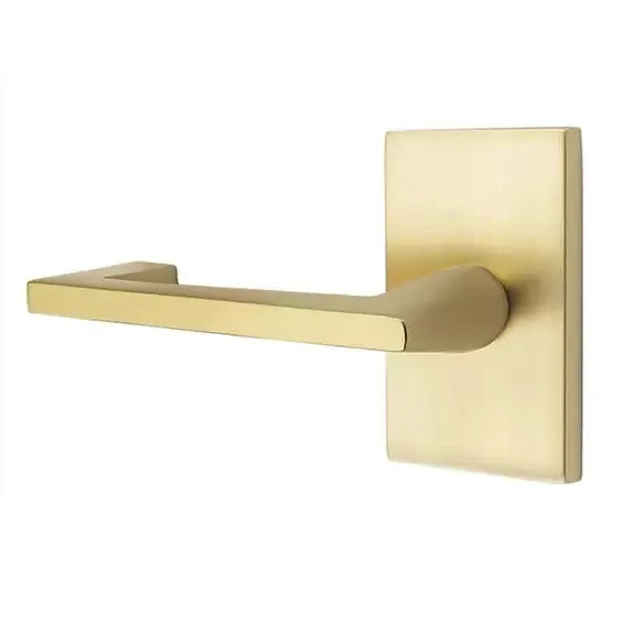 Emtek Argos Door Lever with Modern Rectangular Rose by Emtek