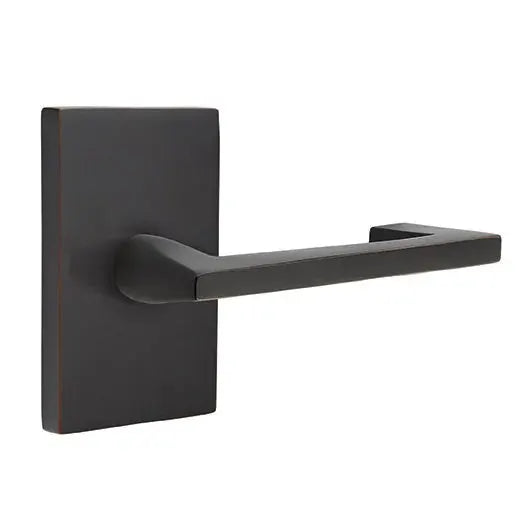 Emtek Argos Door Lever with Modern Rectangular Rose by Emtek