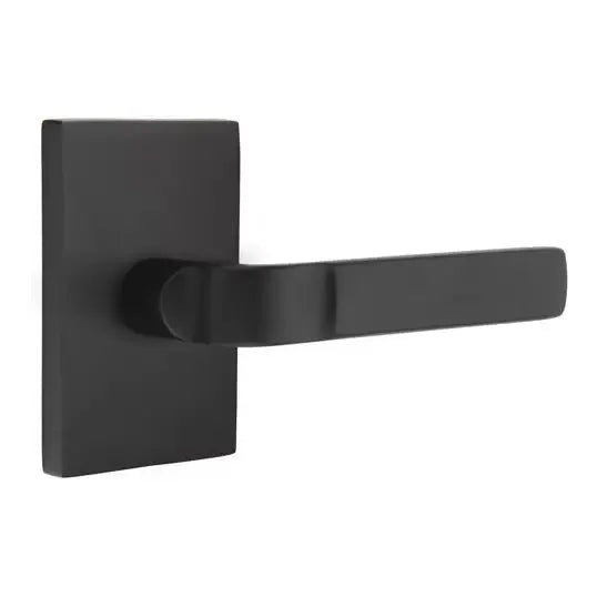 Emtek Aston Lever with Modern Rectangular Rose by Emtek