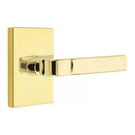 Emtek Aston Lever with Modern Rectangular Rose by Emtek