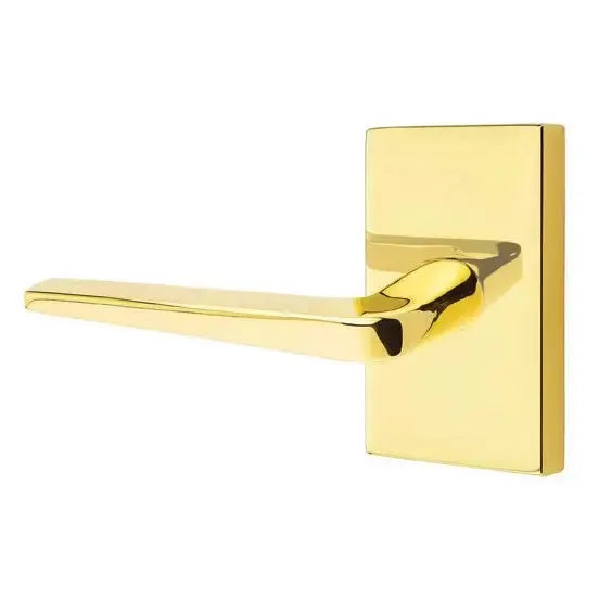 Emtek Athena Door Lever with Modern Rectangular Rose by Emtek