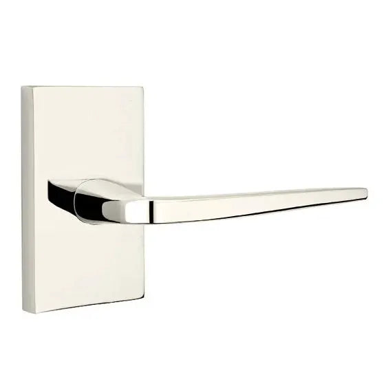 Emtek Athena Door Lever with Modern Rectangular Rose by Emtek
