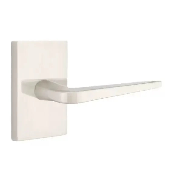 Emtek Athena Door Lever with Modern Rectangular Rose by Emtek