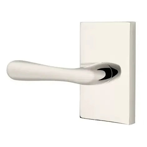 Emtek Basel Door Lever with Modern Rectangular Rose by Emtek
