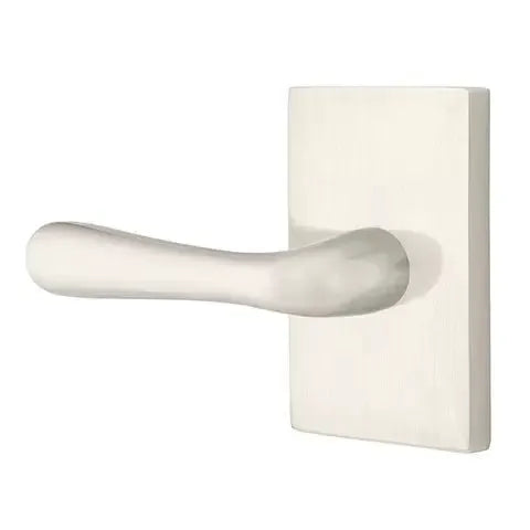 Emtek Basel Door Lever with Modern Rectangular Rose by Emtek