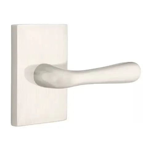 Emtek Basel Door Lever with Modern Rectangular Rose by Emtek