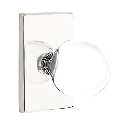 Emtek Bristol Door Knob with Modern Rectangular Rose by Emtek