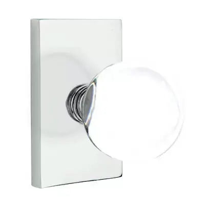 Emtek Bristol Door Knob with Modern Rectangular Rose by Emtek