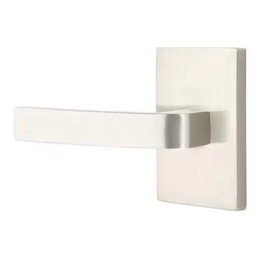 Emtek Breslin Lever with Modern Rectangular Rose by Emtek
