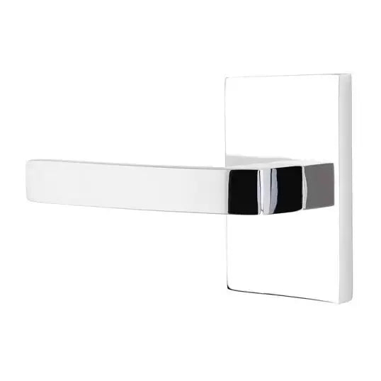 Emtek Breslin Lever with Modern Rectangular Rose by Emtek
