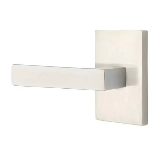Emtek Dumont Lever with Modern Rectangular Rose by Emtek
