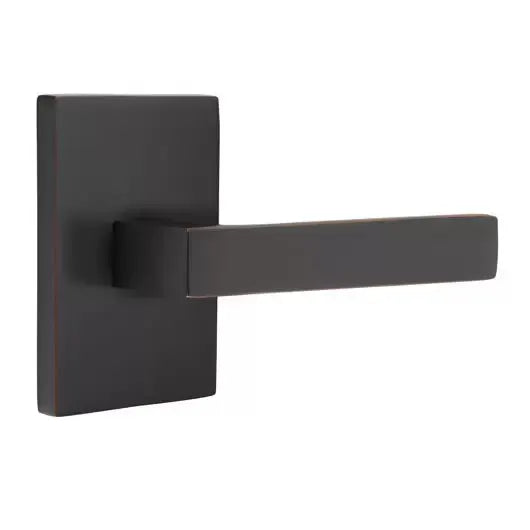 Emtek Dumont Lever with Modern Rectangular Rose by Emtek