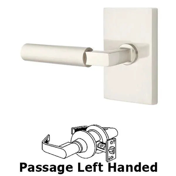 Emtek Hercules Door Lever with Modern Rectangular Rose by Emtek