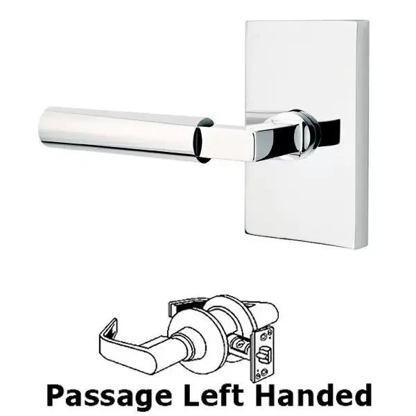 Emtek Hercules Door Lever with Modern Rectangular Rose by Emtek